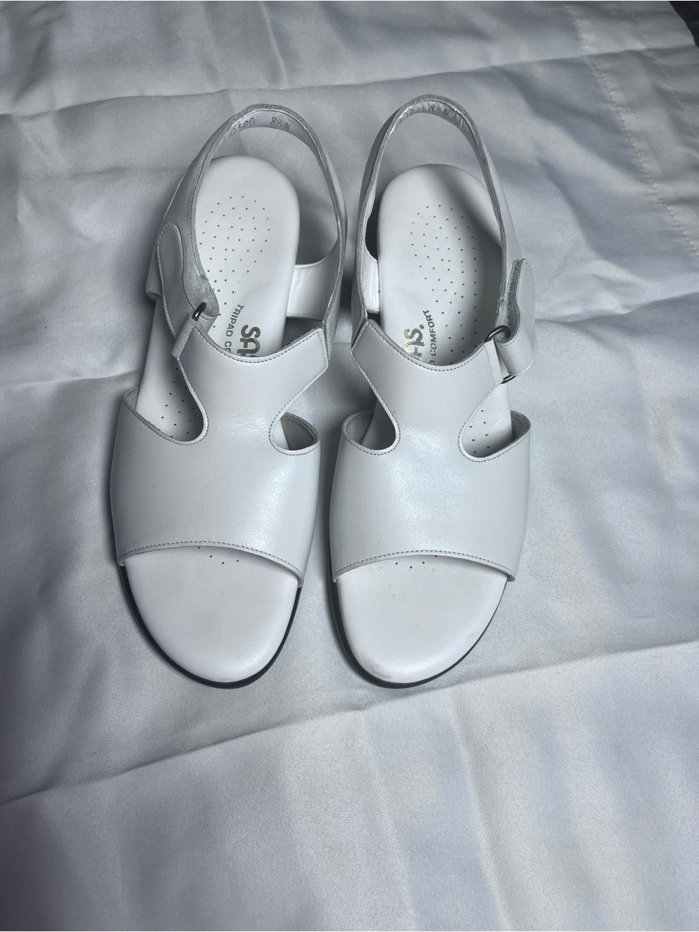 SAS White Women's Comfort Slingback Sandals